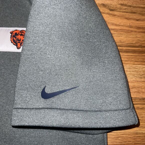 Chicago Bears Nike Sideline Showout S/S Gray Full Zip Hoodie Jacket Men's Med - Picture 6 of 12